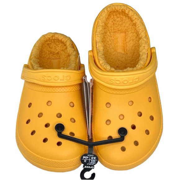 Crocs - ‘Golden’ Classic fleece lined clog. SZ: 8. NWT. Firm! - Picture 1 of 3